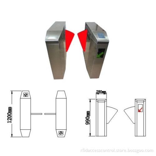 Stainless Steel Passage Flap Turnstile for Security System (YET-Y502)